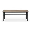 Carnegie Elm Wooden and Metal Dining Bench