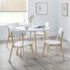 Casa White Wooden Round Dining Table
