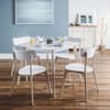 Casa White Wooden Square Dining Table