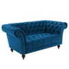 Chester Blue Fabric 2 Seater Sofa