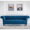 Chester Blue Fabric 3 Seater Sofa