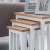 Cleo White and Oak Wooden Nest of Tables