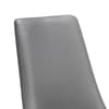 Como Grey Leather Dining Chair x 2