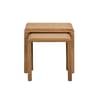 Curve Oak Wooden Nest of Tables
