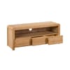Curve Oak Wooden TV Unit