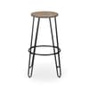 Dalston Elm Wooden and Metal Bar Stool x 2