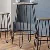 Dalston Elm Wooden and Metal Bar Stool x 2