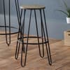 Dalston Elm Wooden and Metal Bar Stool x 2