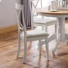 Davenport Light Grey and Oak Wooden Round Pedestal Dining Table