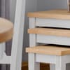 Davenport Light Grey and Oak Wooden Nest of Tables