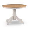 Davenport Light Grey and Oak Wooden Round Pedestal Dining Table
