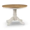 Davenport White Wooden Round Pedestal Dining Table
