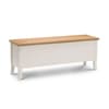 Davenport Ivory and Oak Wooden Storage Bench