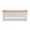 Davenport Ivory and Oak Wooden Storage Bench