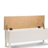 Davenport Ivory and Oak Wooden Storage Bench