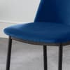 Delauney Blue Velvet Fabric Dining Chair x 2