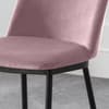 Delauney Pink Velvet Fabric Dining Chair x 2