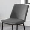 Delauney Grey Velvet Fabric Dining Chair x 2