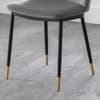 Delauney Grey Velvet Fabric Dining Chair x 2