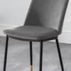 Delauney Grey Velvet Fabric Dining Chair x 2