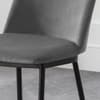 Delauney Grey Velvet Fabric Dining Chair x 2