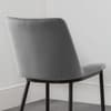 Delauney Grey Velvet Fabric Dining Chair x 2
