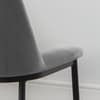 Delauney Grey Velvet Fabric Dining Chair x 2