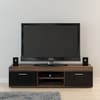 Edgeware Walnut and Black Wooden TV Unit