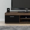 Edgeware Walnut and Black Wooden TV Unit