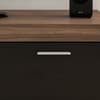 Edgeware Walnut and Black Wooden TV Unit