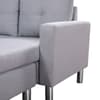 Elm Grey 3 Seater Fabric Sofa and Footstool