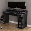 Enzo Black and Blue Wooden Gaming Storage Desk