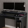 Enzo Black and Blue Wooden Gaming Storage Desk