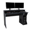 Enzo Black and Blue Wooden Gaming Storage Desk