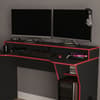 Enzo Black and Red Wooden Gaming Storage Desk