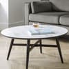 Firenze White Marble Wooden Coffee Table