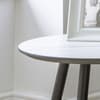 Firenze White Marble Wooden Side Table