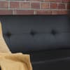 Franklin Black Faux Leather Fabric Sofa Bed