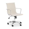 Gio Ivory Leather Office Chair