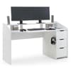 Gravity White Wooden Gaming Storage Desk