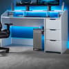 Gravity White Wooden Gaming Storage Desk