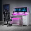 Gravity White Wooden Gaming Storage Desk