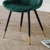 Hadid Green Velvet Fabric Dining Chair x 2