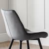 Hadid Grey Velvet Fabric Dining Chair x 2