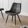 Hadid Grey Velvet Fabric Dining Chair x 2