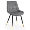 Hadid Grey Velvet Fabric Dining Chair x 2
