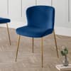 Harper Blue Velvet Fabric Dining Chair x 2