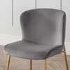 Harper Grey Velvet Fabric Dining Chair x 2