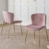 Harper Pink Velvet Fabric Dining Chair x 2