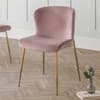 Harper Pink Velvet Fabric Dining Chair x 2